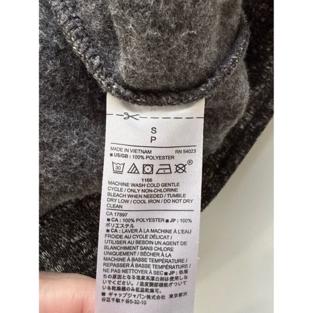Banana Republic Charcoal Gray Zip Duster Jacket Cardigan Coat Womens Small - Picture 5 of 9
